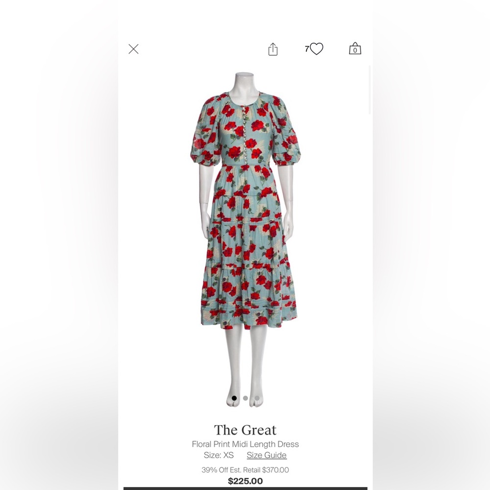 This is the great. Floral dress. Purchased and worn once. Excellent condition